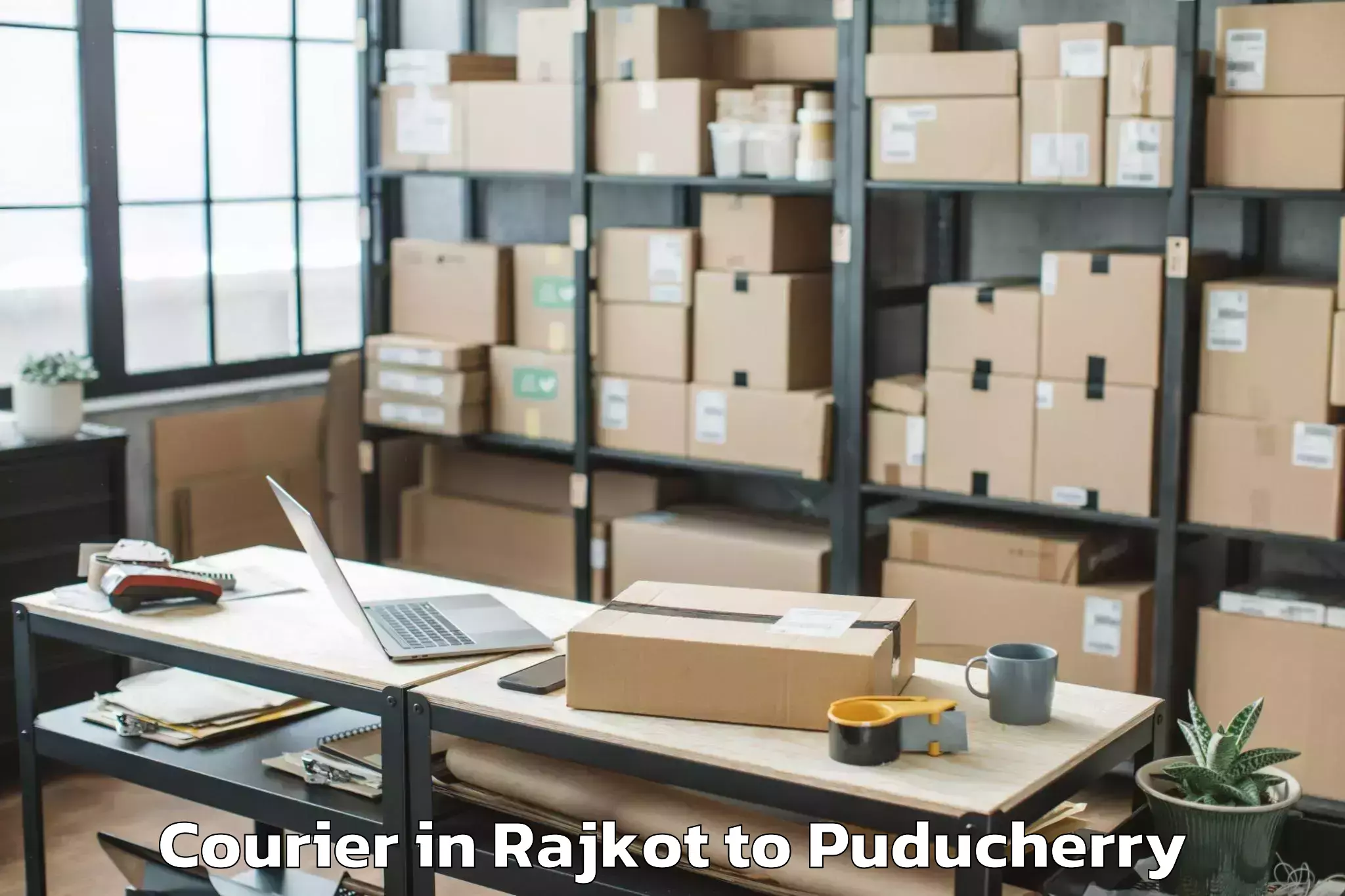 Get Rajkot to Sri Balaji Vidyapeeth Puducher Courier